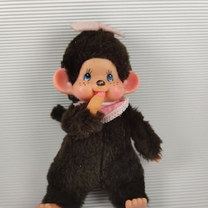 Vintage Monchhichi, Monchichi Doll, Little monkey girl, Gift idea