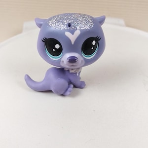 Littlest Pet Shop Authentic Glitter Otter LPS / vintage Hasbro