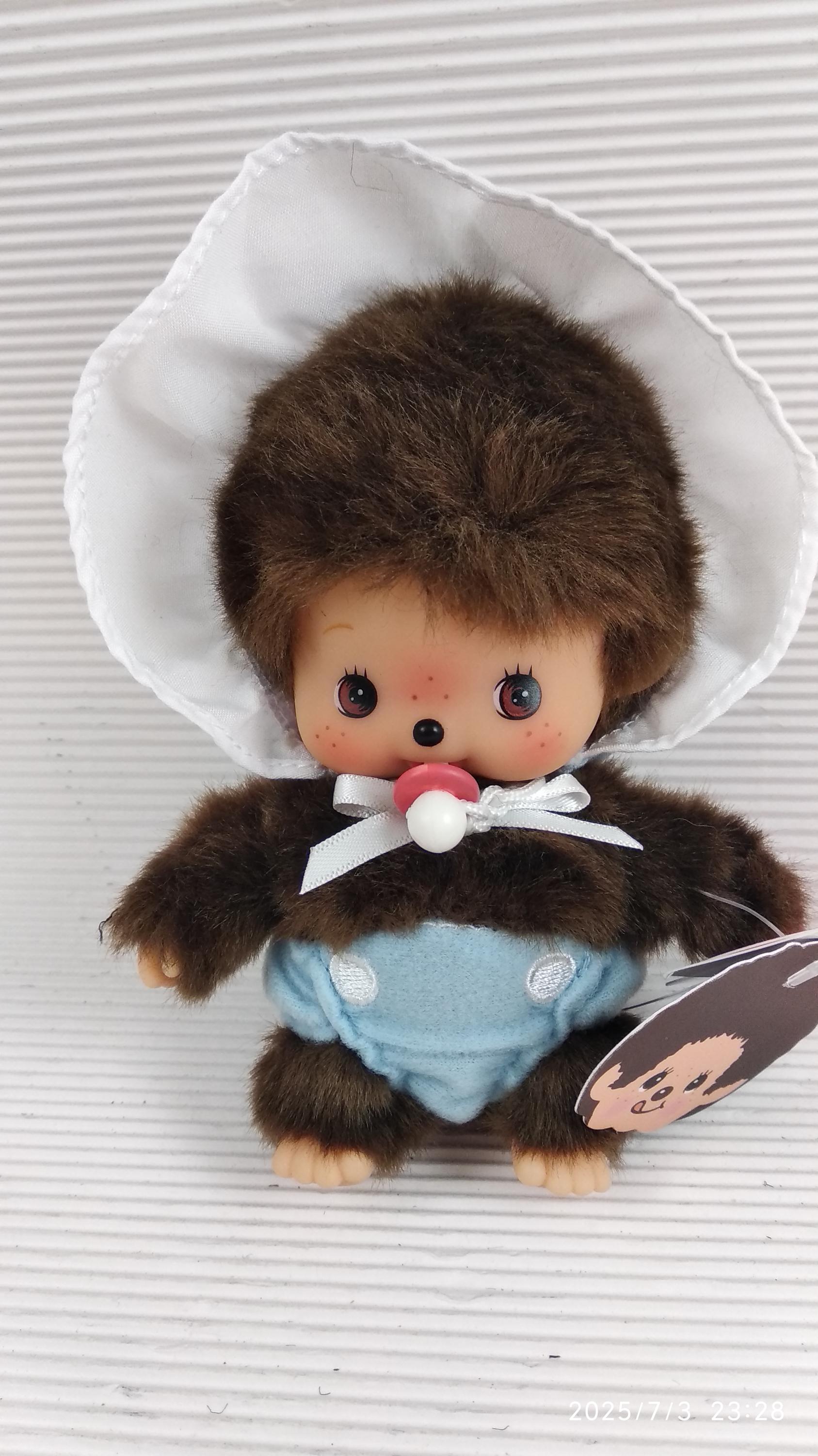 Vintage Sekiguchi Bebichhichi Monchhichi With Bonet, Monchichi