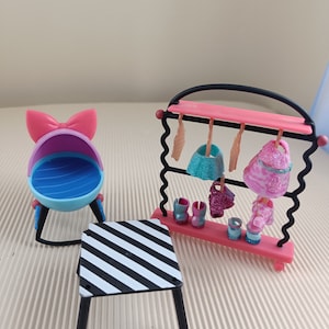 Vintage doll furniture with cloths lolli doll