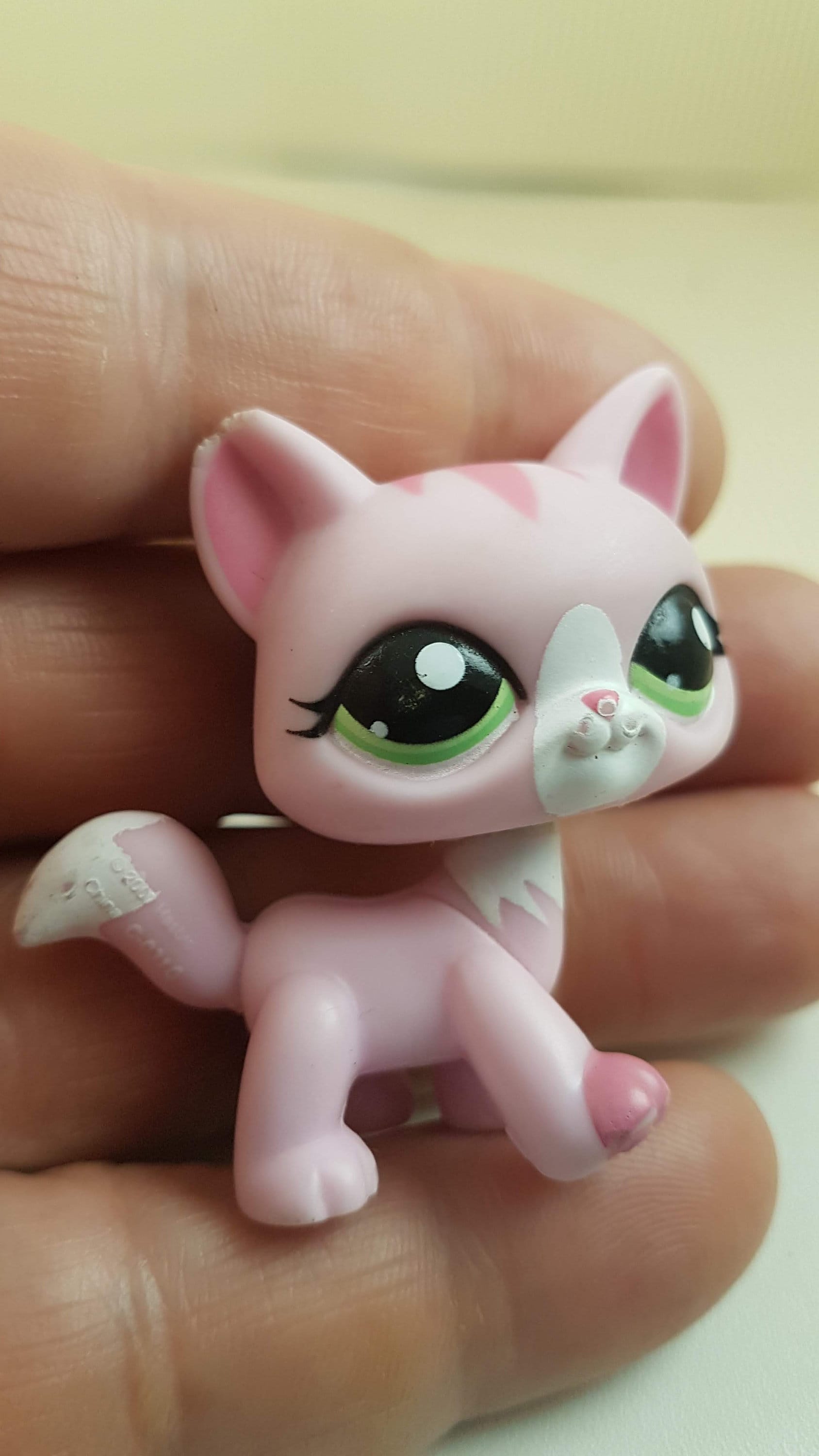 Littlest Pet Shop LPS 1788 Pink Walking Cat Kitty Green Eyes Etsy UK