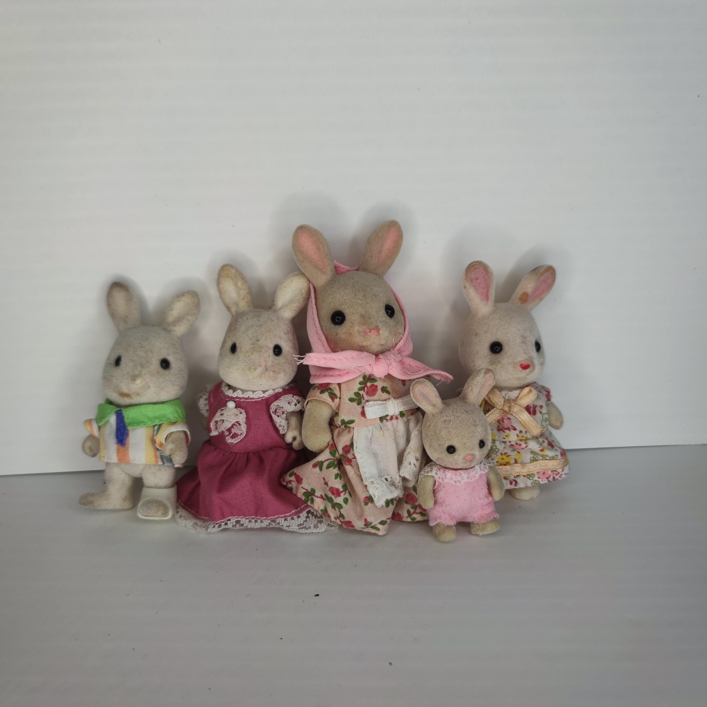 Periwinkle Rabbit Sylvanian Families Periwinkle Milk Rabbit Family With Baby - Etsy