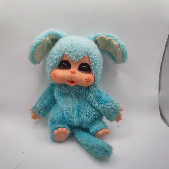 Rare Blue Nyami by Sekiguchi – Monchhichi Series Plush Doll