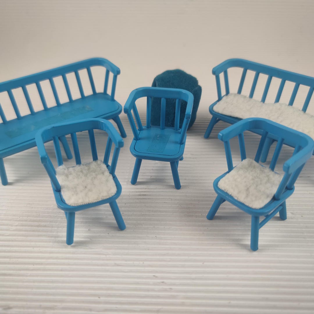 calico-critters-dollhouse-furniture-blue-banks-and-chairsmini-etsy