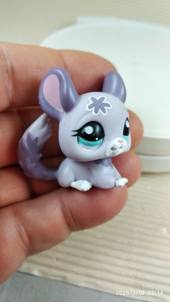 LPS #2135 Chinchilla Purple With Blue Eyes 2007 Hasbro