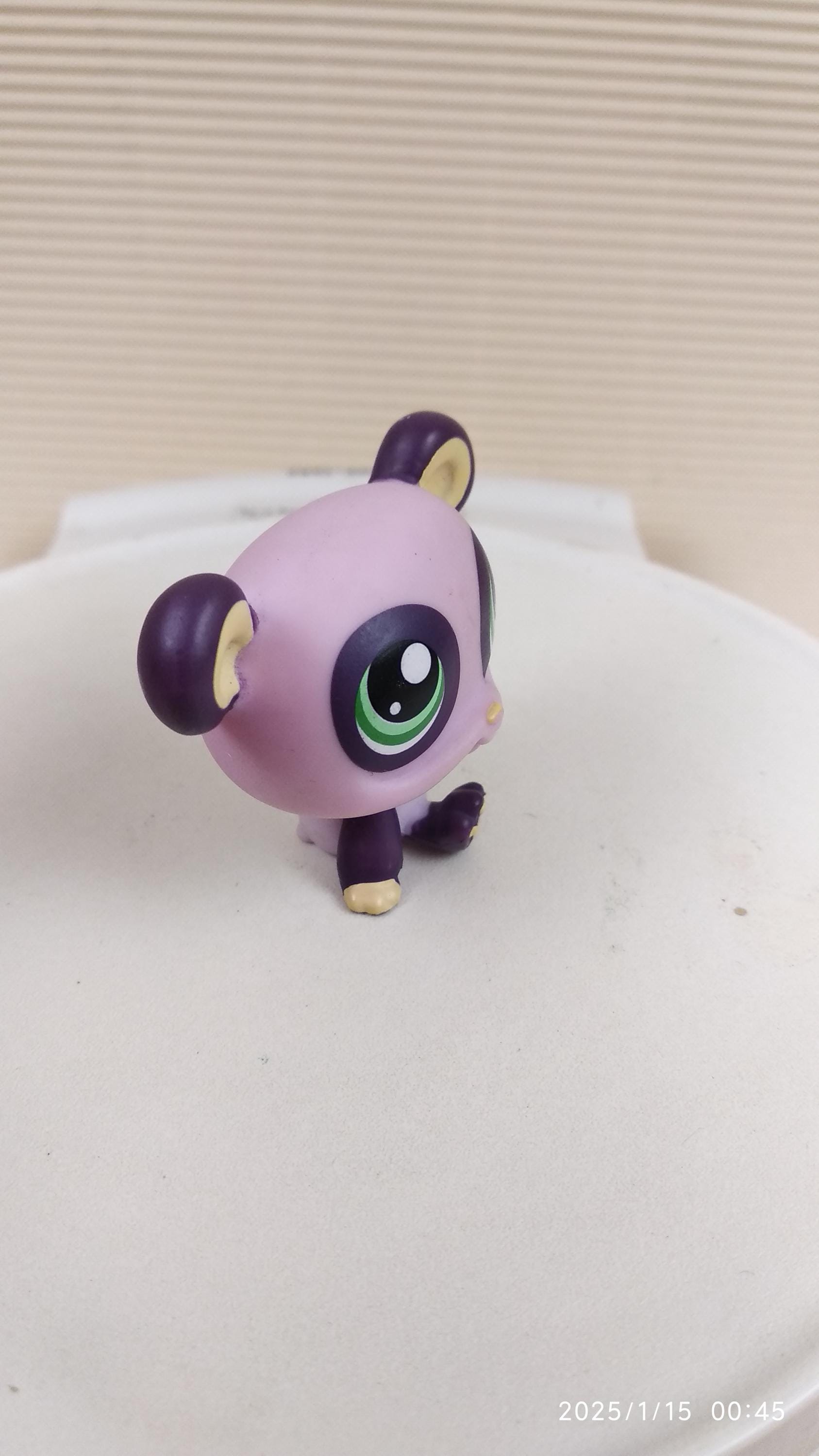 Figurine Littlest Pet Shop Panda #1305 Avec Maïs - Occasion - Pour Collection Ou Jeu