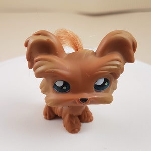 Shih Tzu Yorkie #6 (Hellbraun, Graue Akzente, Kupferbraune Haare) - Littlest Pet Shop (Retired) Sammlerspielzeug - LPS Sammler-Ersatzfigur