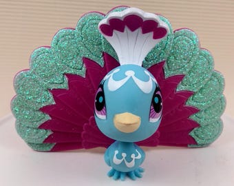 Littlest Pet Shop Sparkle Peacock Bird #3006 LPS Figure Hasbro