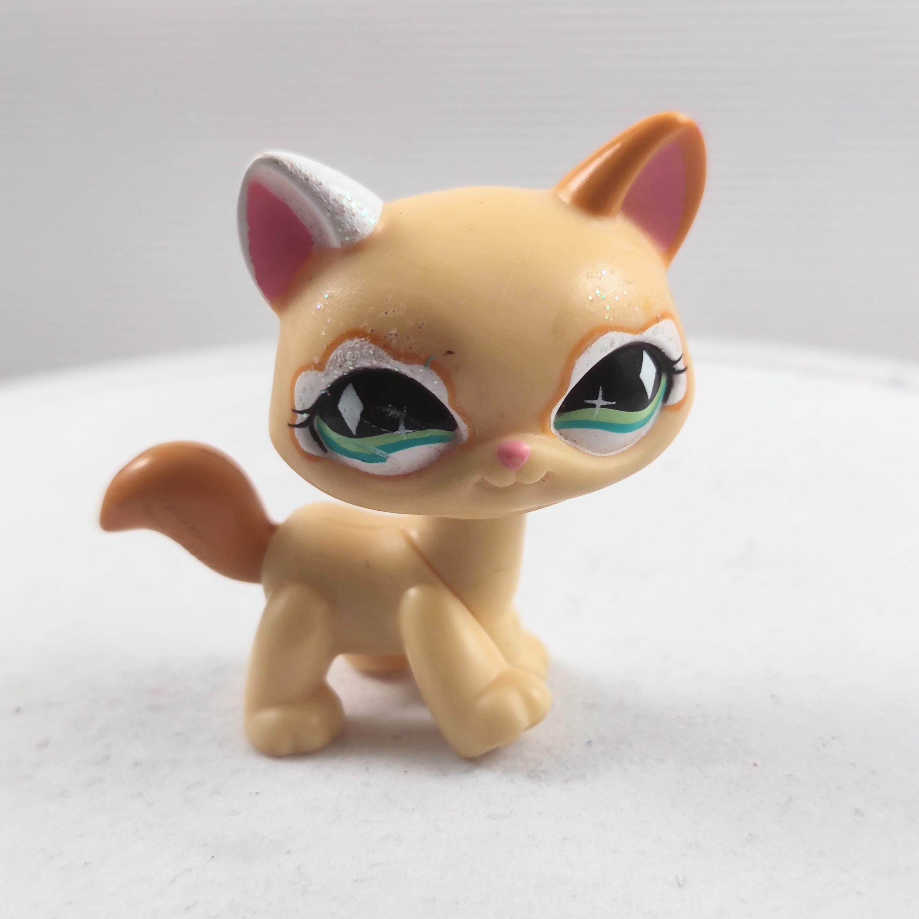 Littlest Pet Shop LPS Authentic #626 Walking Cat Glitter Green
