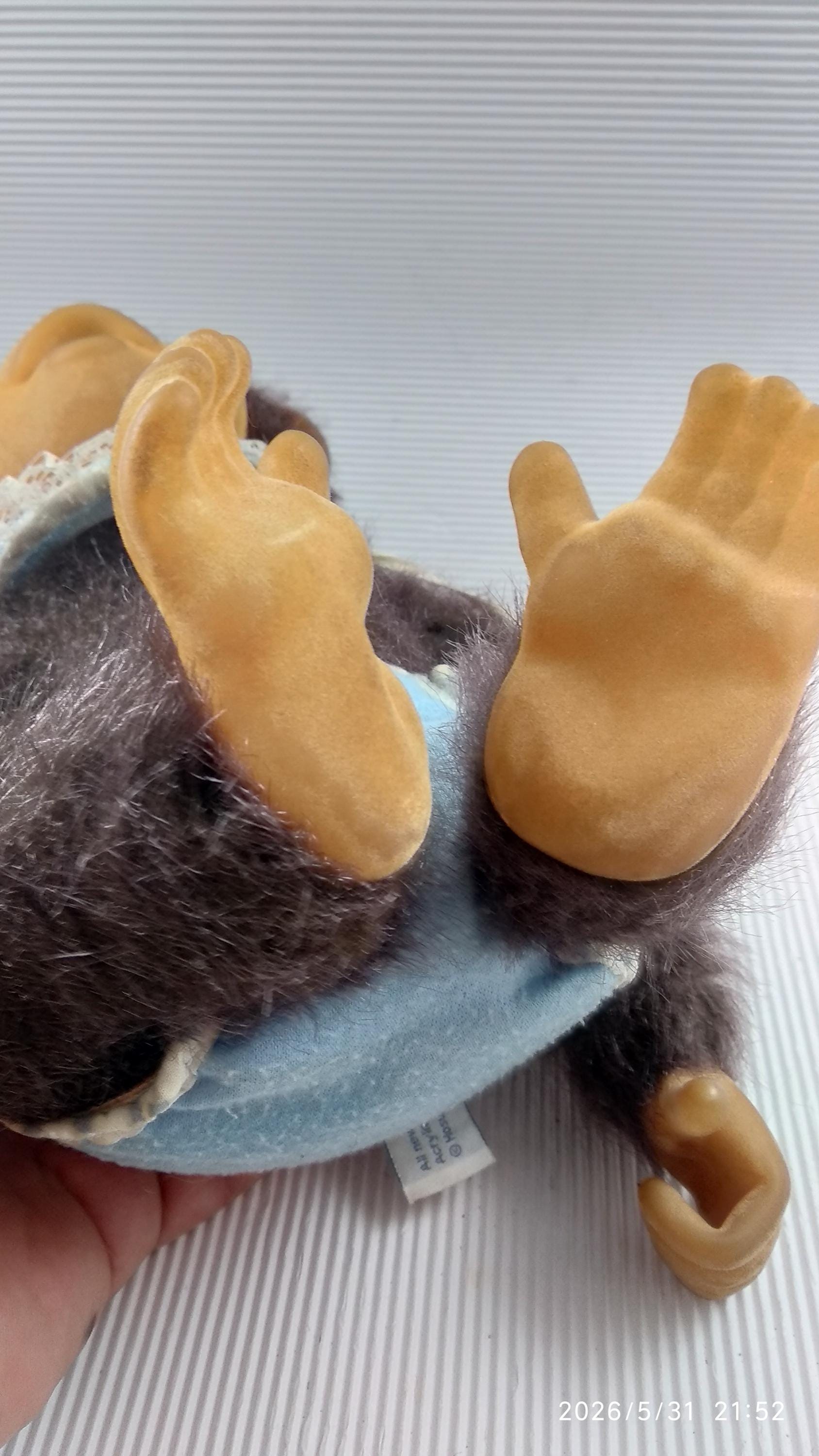 1992 Hosung Monkey Chimp Plush Squeaks Flocked Face Dressed - Etsy
