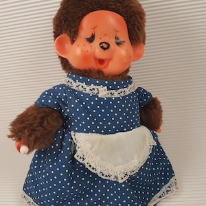 Vintage Monchhichi, Monchichi Doll, Little monkey girl, Gift idea