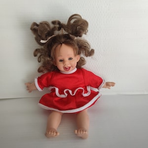 Vintage mini Danton plastic doll happy girl