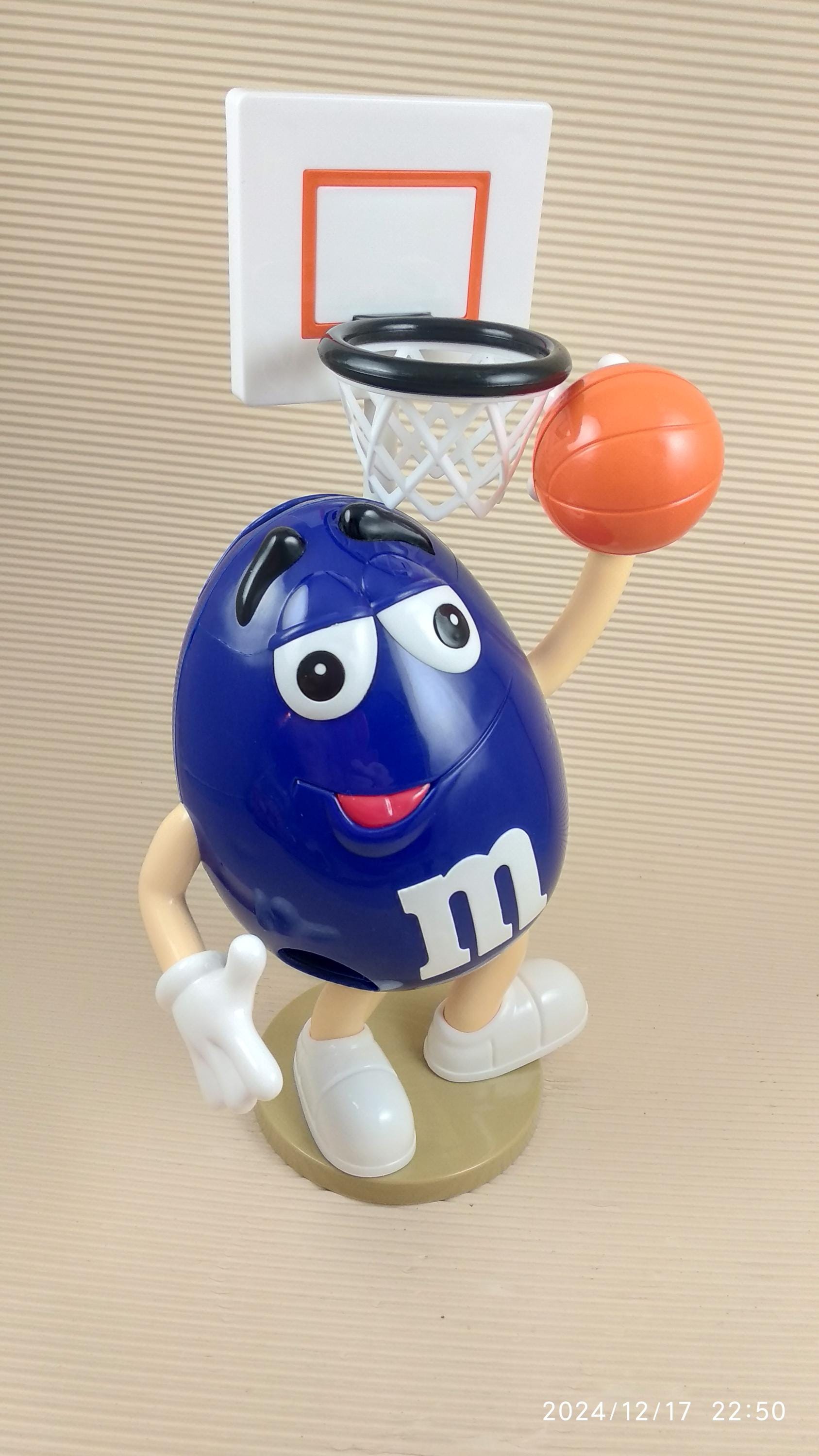 Vintage M&M Peanut MM Blue Basketball Player Candy Dispense