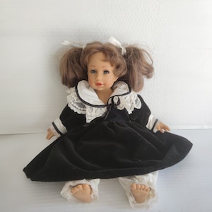 Vintage mini Danton plastic doll happy girl