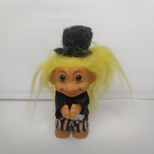 Vintage Russ Troll  Doll, yellow Hair,original dressed,made in China