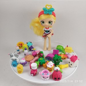 Vintage shopkins toys set with doll