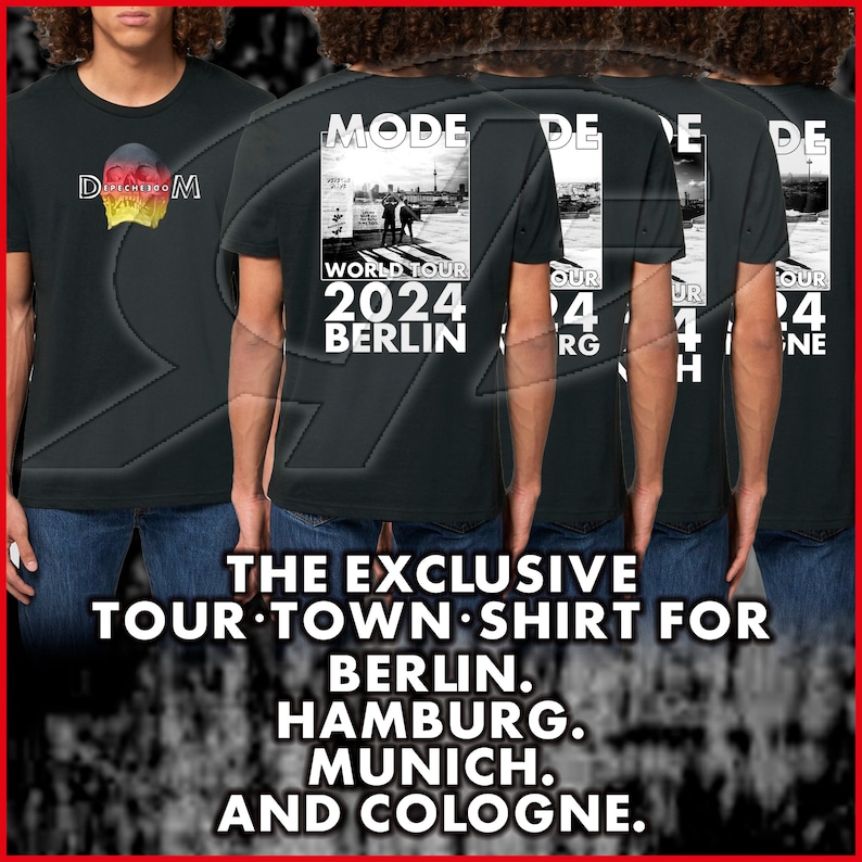 exklusives DEPECHE MODE Memento Mori World In My Tour 2024 No. 1 Premium Organic T-Shirt Black Front/Back-Print image 1