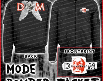 exclusive DEPECHE MODE - Skull Flowers - Bomber Jacket - Black - Front/Back Print