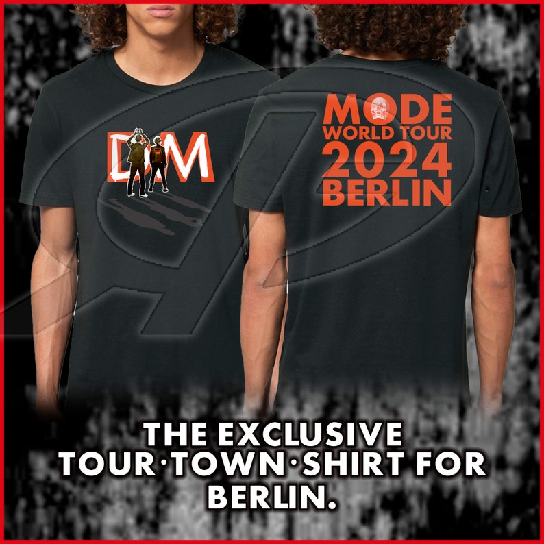 exclusive DEPECHE MODE Memento Mori World In My Tour 2024 No. 2 Premium Organic T-Shirt Black Front/Back Print image 2