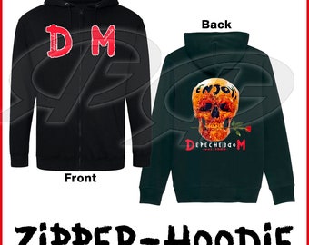 exclusive DEPECHE MODE Enjoy! Skull - Organic Zipper - Black - Front/Back Print