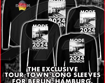 exclusive DEPECHE MODE Memento Mori World In My Tour 2024 (No. 1) - Cotton Long Sleeve - Black - Front/Back-Print -