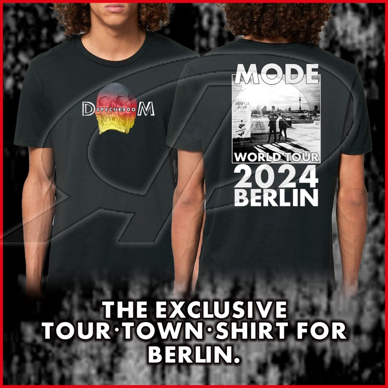 exclusive DEPECHE MODE Memento Mori World In My Tour 2024 No. 1 Premium Organic T-Shirt Black Front/Back Print image 2