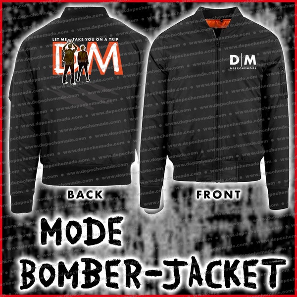 exklusive DEPECHE MODE - World In My DM - Bomber Jacke - Black - Front/Back Print