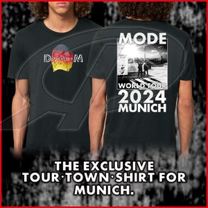 exklusives DEPECHE MODE Memento Mori World In My Tour 2024 No. 1 Premium Organic T-Shirt Black Front/Back-Print Munich