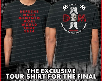 exclusive DEPECHE MODE The Final Concert - Memento Mori World Tour 2024 - Premium Organic T-Shirt - Black - Front/Back Print -