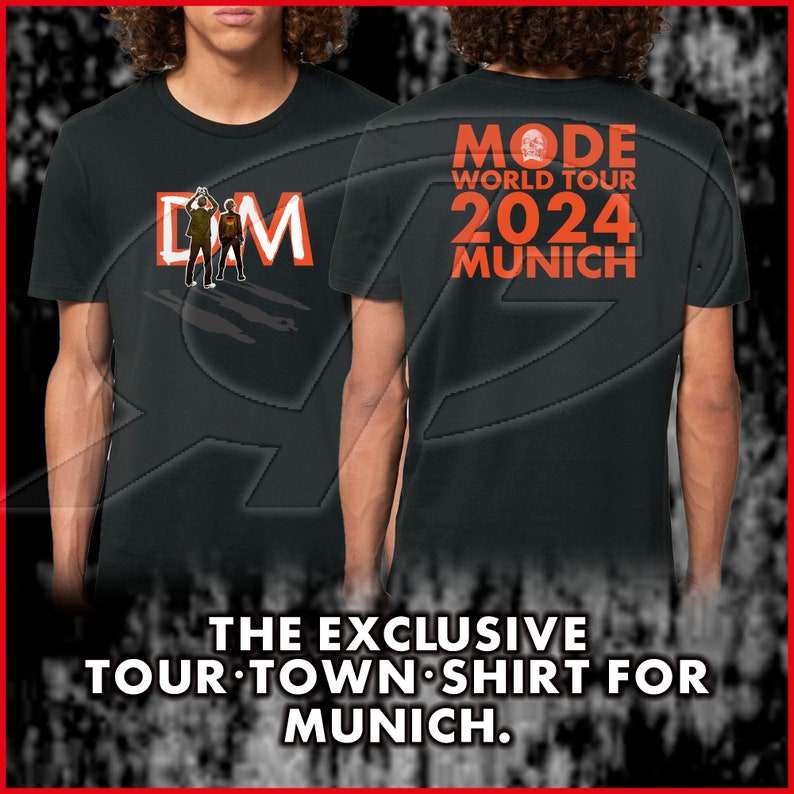 exklusives DEPECHE MODE Memento Mori World In My Tour 2024 No. 2 Premium Organic T-Shirt Black Front/Back-Print Munich