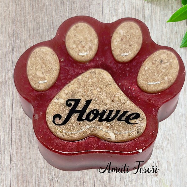 Paw Print Keepsake, Memorial Stone, Pet Ashes