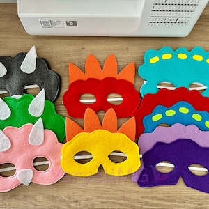 Felt Dinosaur Masks: Kids Costume, Party Favors