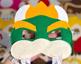 Lot De 6 Masques Super Mario Bros – Feltre – Cosplay Enfant – Mario, Luigi, Yoshi, Etc. – Fête, Halloween, Anniversaire