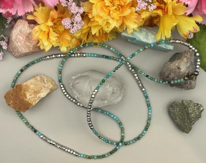Featured listing image: Turquoise wrap bracelet for self-care