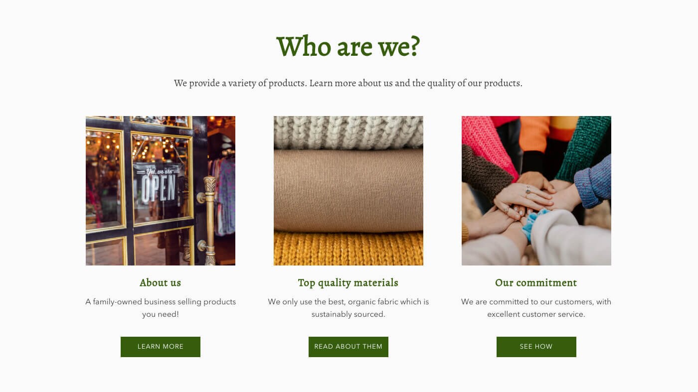 Customizable Pre-built Shopify Section: Multi Columns Section Template ...