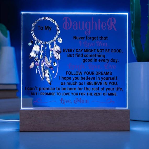 To My Precious Daughter, I'm Proud To Be Your Mother - Acrylic Plaque