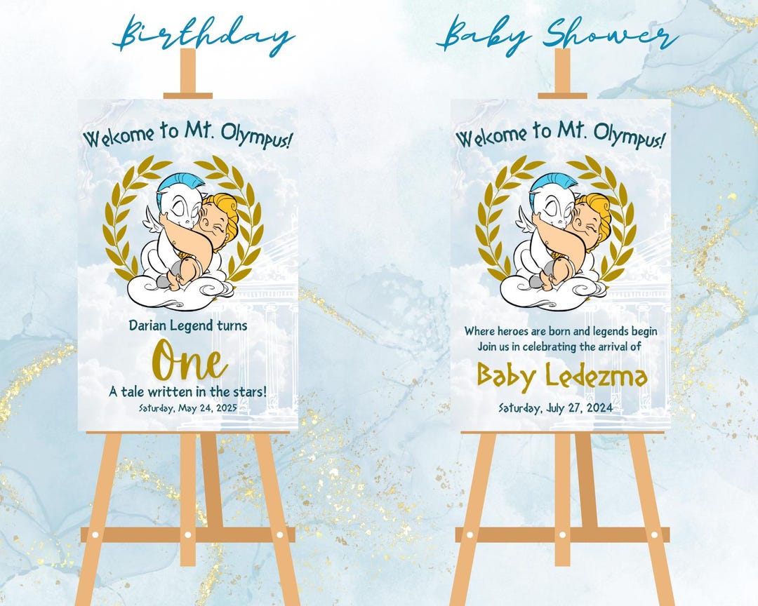 Baby Hercules Party - Welcome Sign - Birthday or Baby Shower - Etsy