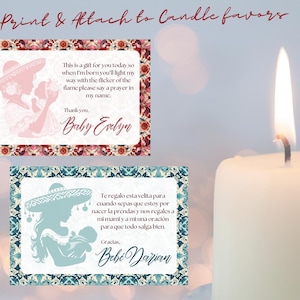 Cielito Lindo Baby Shower Candle tags! (Available in English & Spanish)