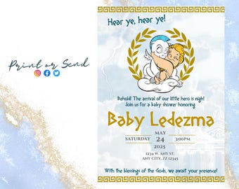 Baby Shower Hercules Invitation