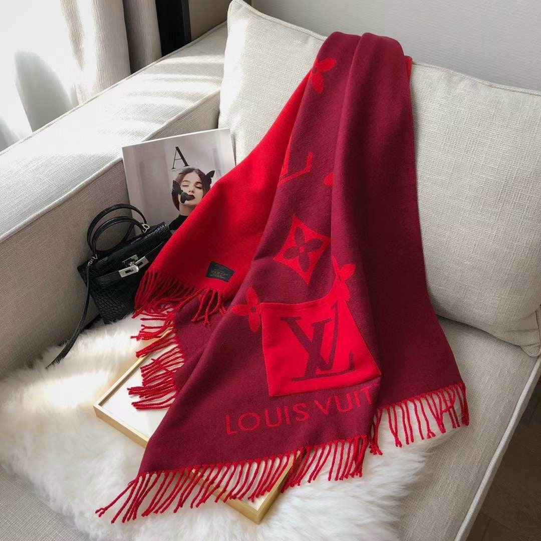 Louis Vuitton Reykjavik Cashmere Scarf - Red Scarves and Shawls