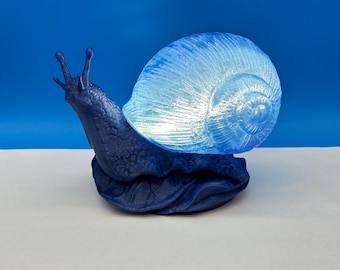 Snail Lamp Night Light Cottagecore Desktop Décor Custom Color Glow Shell Whimsical Gift Office