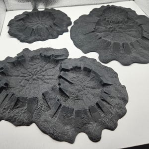 6-Piece Artillery Crater Terrain Set – 3D Printed Wargaming Terrain | Licensed Terrain4Print Models