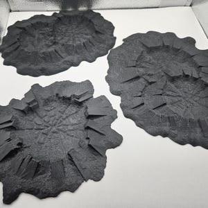 3 Piece Set - 3D Printed Artillery Craters Set B – Wargaming Terrain by Terrain4Print | Licensed Seller