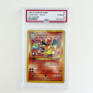 Proxy Slabbed Charizard Base Set 1st Edition Shadowless Pokemon Card