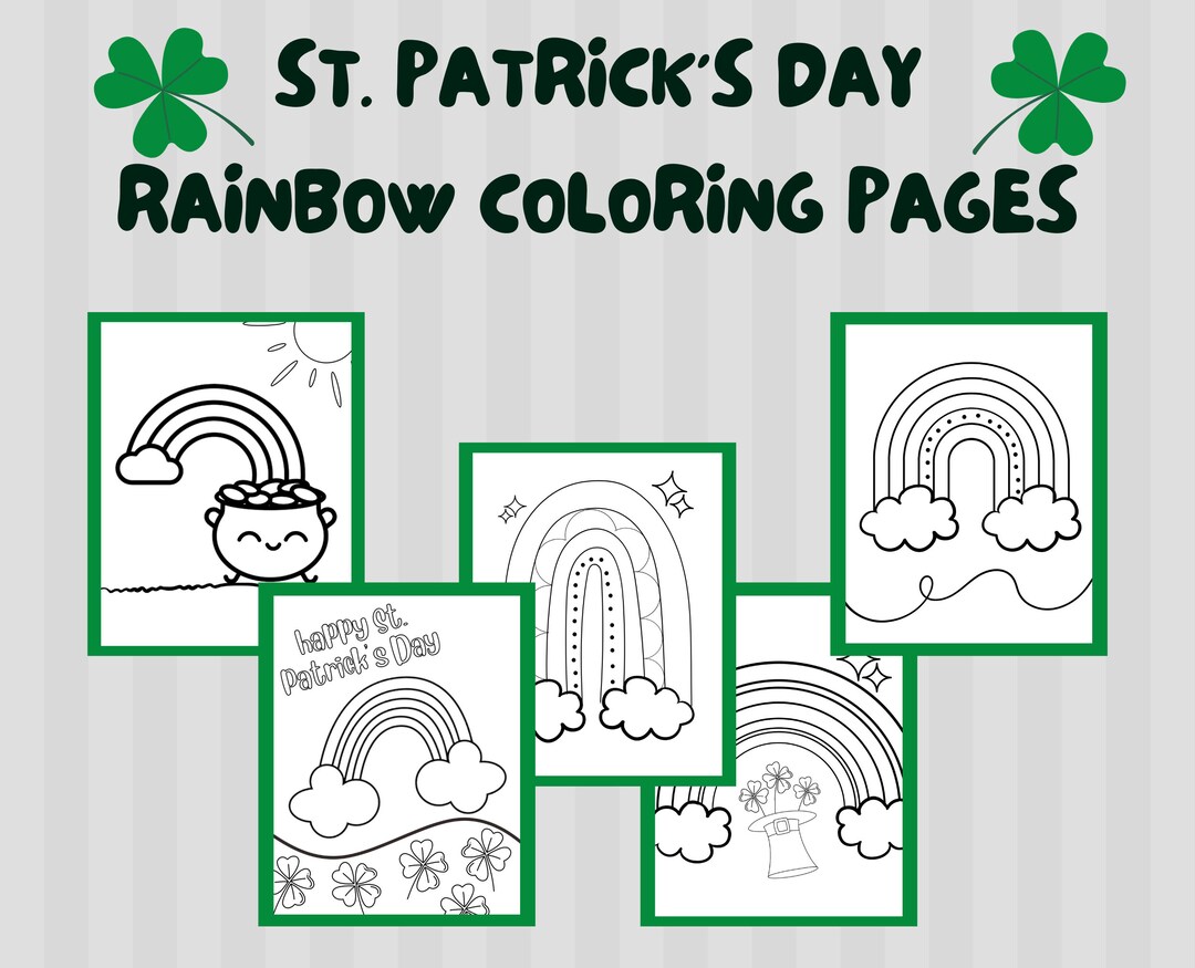 st paddys day rainbow coloring sheet