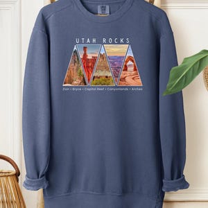 Utah rocks national parks shirt, zion bryce canyon capitol reef canyonlands arches tshirt, utah mighty five tee, utah souvenir hiking tshirt 画像 4