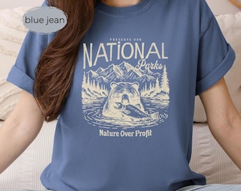 Protect our national parks shirt, 63 national parks shirt long sleeve, vintage wildlife sweatshirt, cool hiking tshirt, grizzly bear t shirt