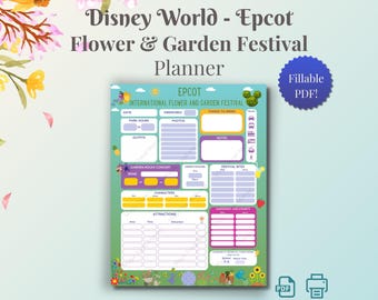 EPCOT Flower and Garden Festival 2026 | WDW Daily Planner, Fillable PDF + Lightning Lane