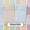 Printable Library Cards Beige Color Vintage Style Library Card for Junk ...