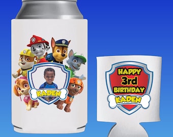 Koozie, Paw Patrol, Drink, CAN COOLER, Coozie, Birthday